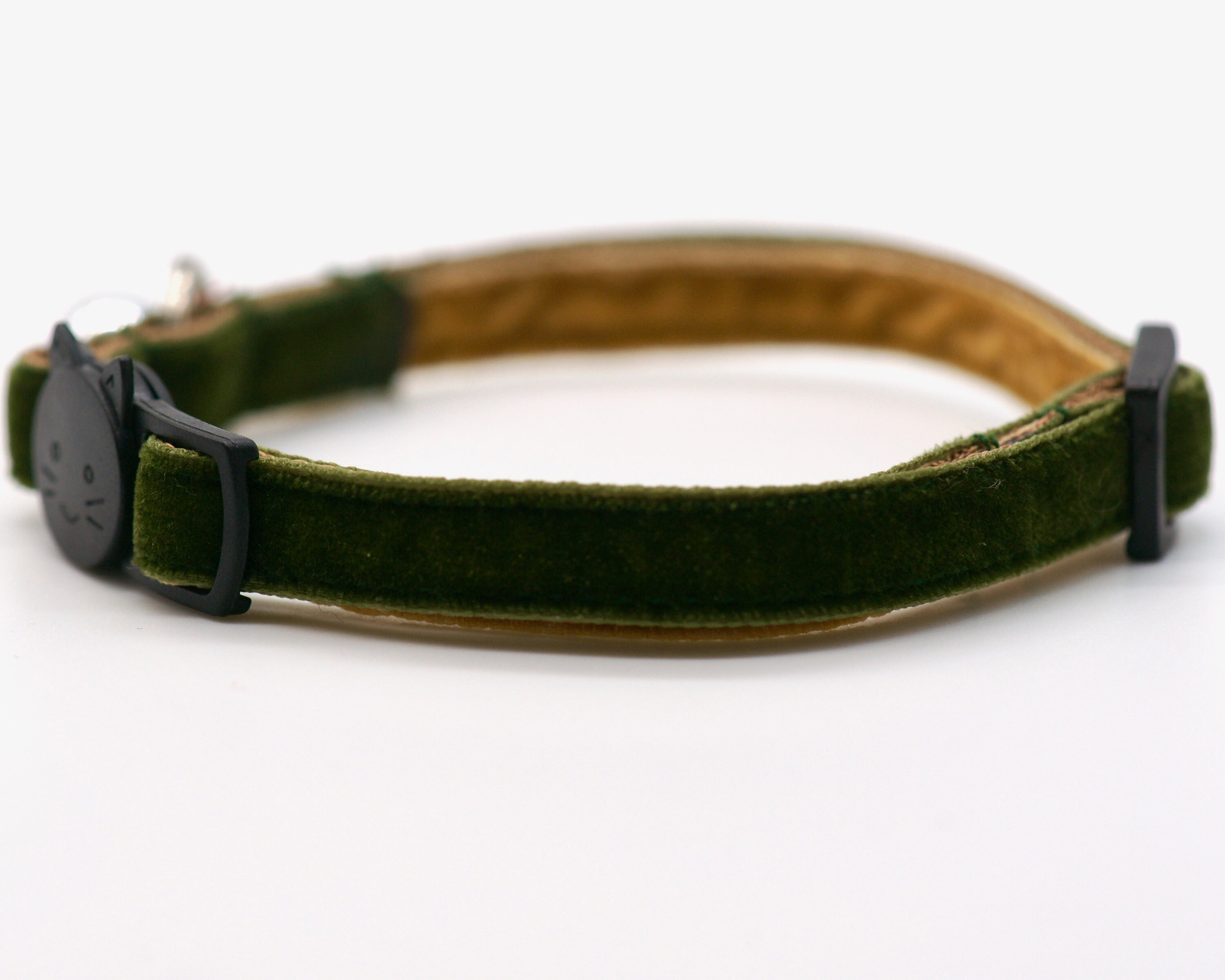 Moss Green Adjustable Double Velvet Cat Collar With Etsy Australia