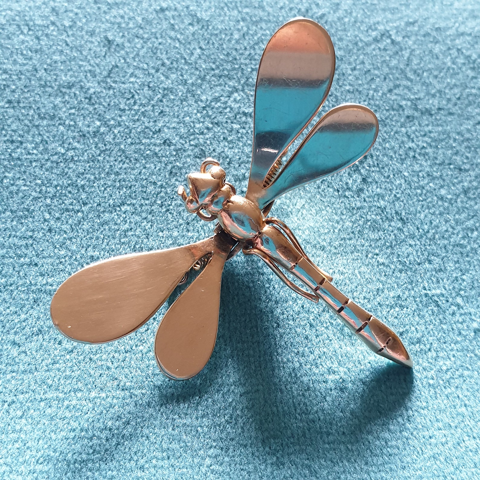 Vintage Gold Dragonfly Brooch | Etsy
