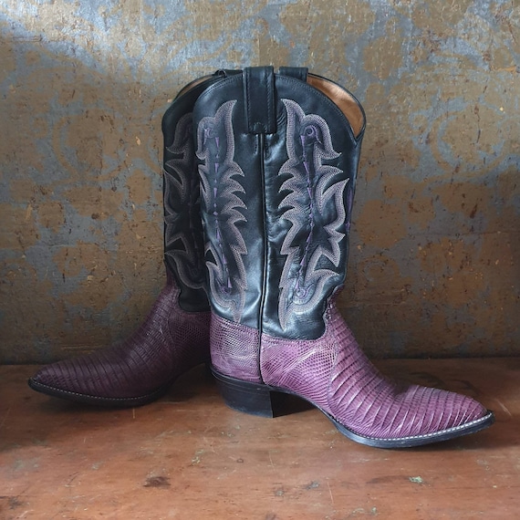 mens purple cowboy boots