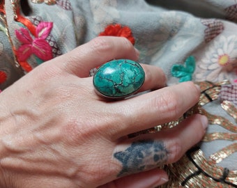 Vintage Silver Turquoise Ring