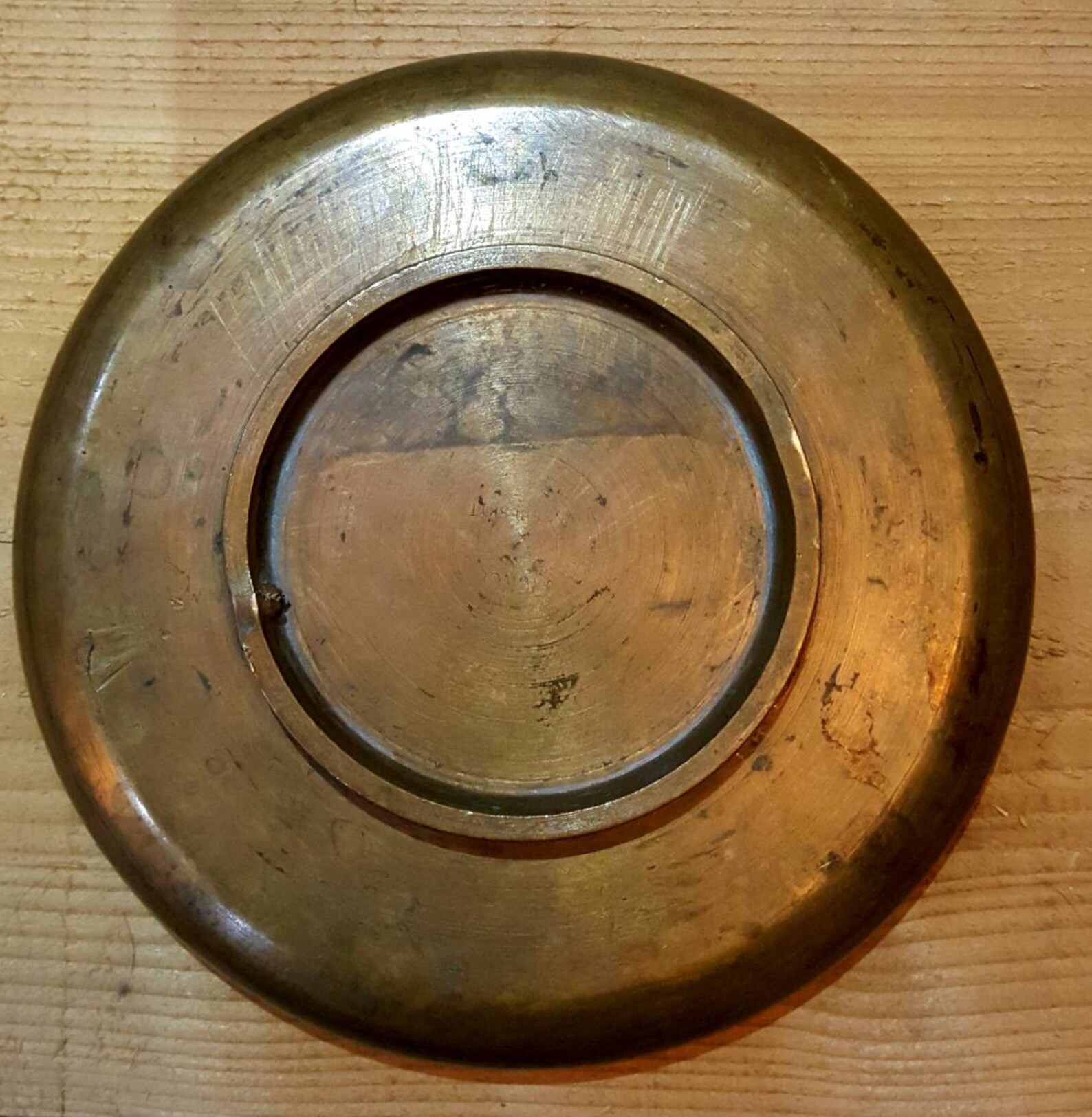 Vintage Antique Bronze Plate Charger with Bison or Buffalo in Etsy