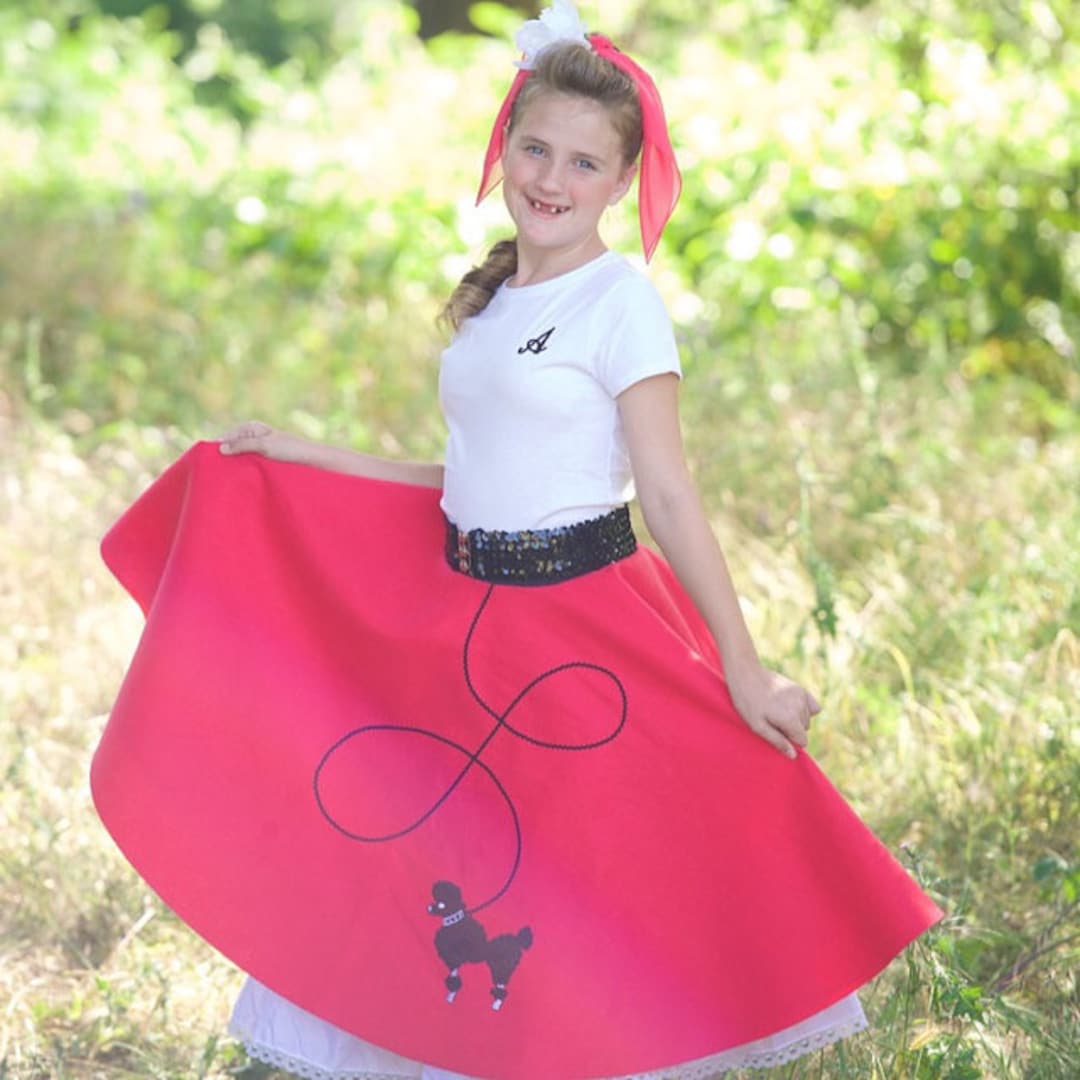 3 Pc 50's POODLE SKIRT OUTFIT for Youth 10 12 14 16 - Etsy