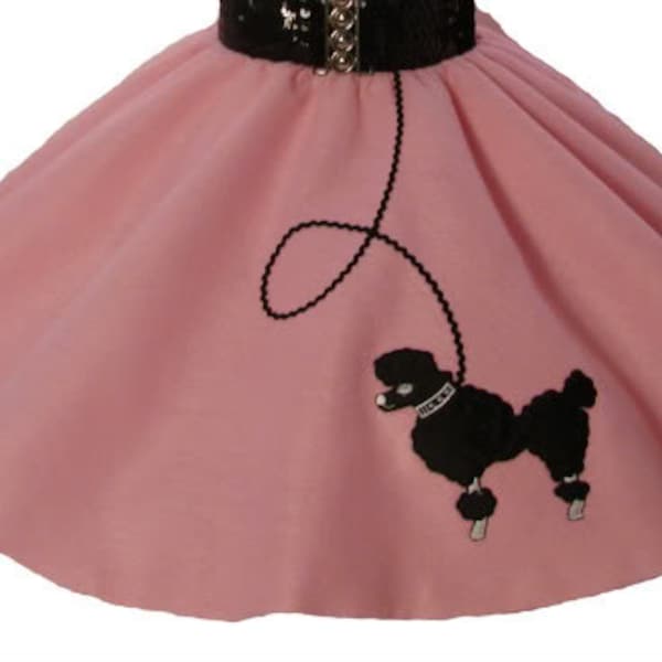 Light Pink 50's POODLE SKIRT for TODDLER 2T 3T 4T