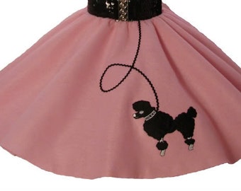 Light Pink 50's POODLE SKIRT for BABY 0 3 6 12 18 months