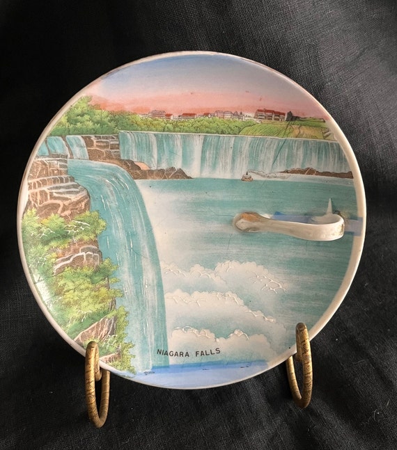 VTG Niagara Falls Souvenir Plate Handled