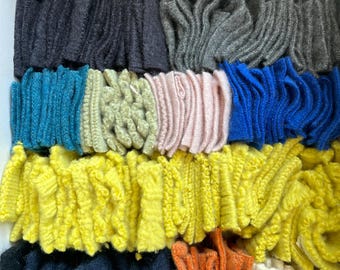 Cashmere Sweater Repair Patches: Felted Wool Fabric Squares - Set of 5