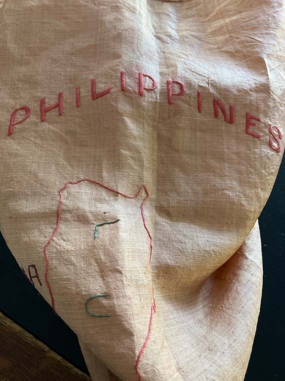 Vintage Handmade Philippines Embroidered Table cloth