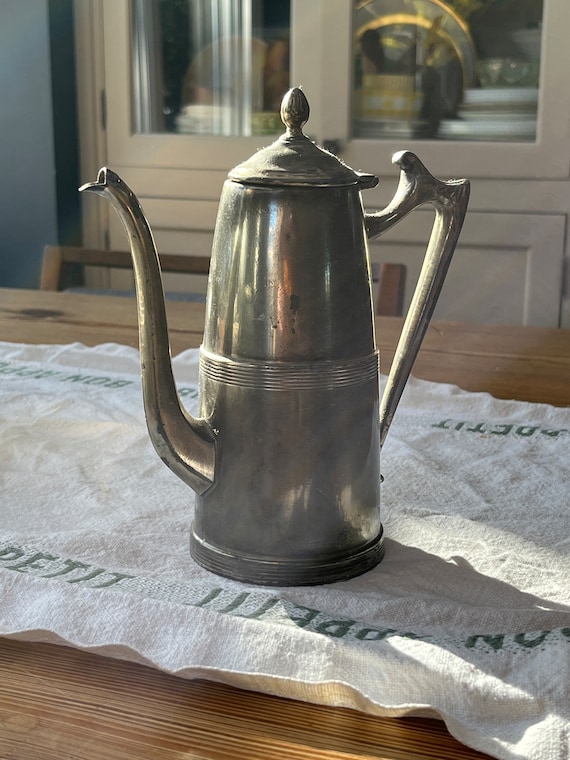 Vintage Sheffield Silverplate Coffee Pot Oil Can Lidded Ewer
