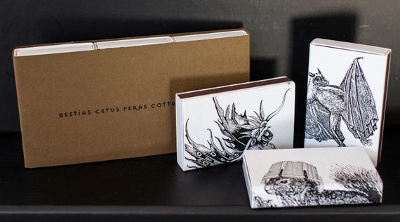 Monsters and Beasts Covered Match Boxes Set 4 of 5