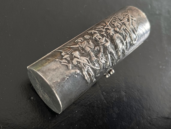 Vintage Repousse Hans Jensen Denmark Danish Silverplate Gold Wash Box
