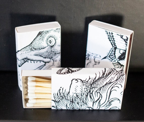 Monsters and Beasts Covered Matchbooks Set 1 of 5