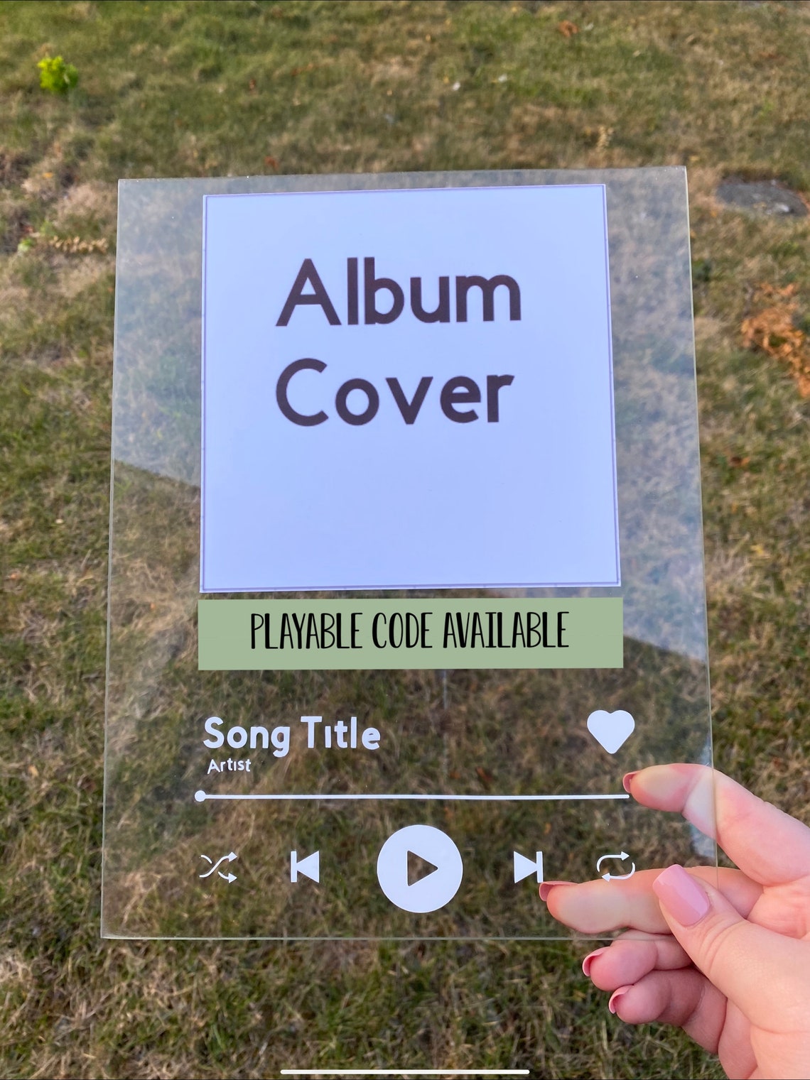 Customizable Spotify plaque acrylic Etsy