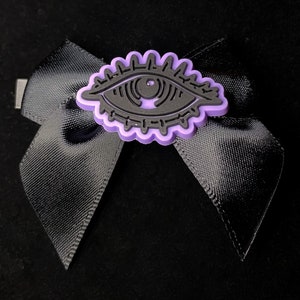 The Eye hair bow clip, lightweight hair bow, lightweight hair accessories, Hair Bow, Hair Clip, gift ideas, hand made hair accessories