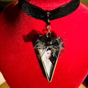 My Religion Choker Necklace, Necklace, Jewelry, Handmade Jewelry, Handmade Necklaces, Gothic Jewelry, Heart Necklace, lightweight jewelry