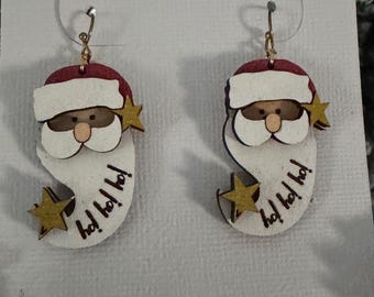 Santa and His Christmas Stars Earrings