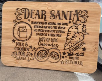 Santa treat tray, personalized