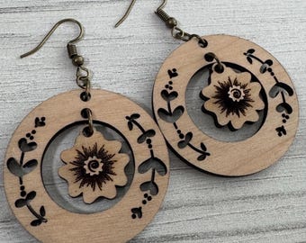 Floral Dangle Earrings