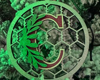 Chicken Wire Monogram Ornament