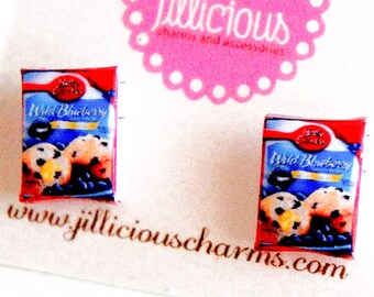 Blueberry Muffin Box Earrings