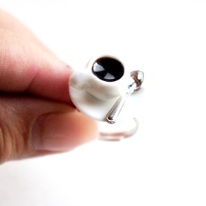 Coffee Cup Ring- miniature food jewelry, food ring