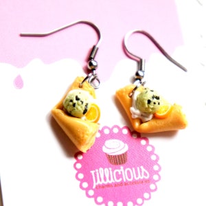Dessert Crepe Dangle Earrings