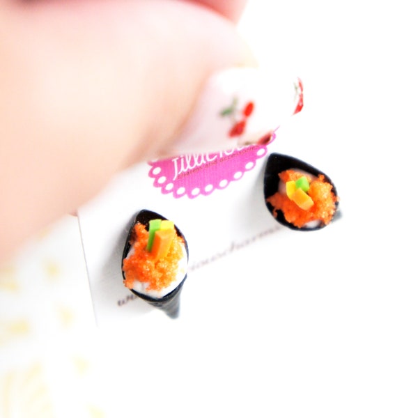 Sushi Hand Roll Earrings