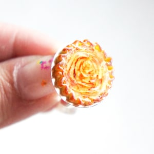 Lemon Meringue Pie Ring-food ring, food jewelry, miniature food
