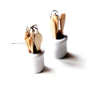Kitchen Utensil Set Dangle Earrings- cooking earrings, baker earrings
