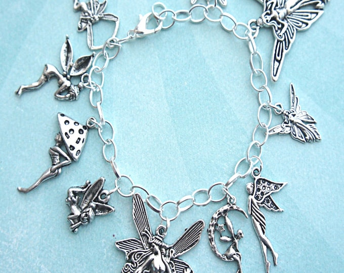 Fairies Charm Bracelettibetan Silver Charm Bracelet Etsy