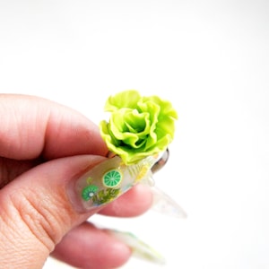 Lettuce Ring-miniature food, food ring, vegetable ring image 1
