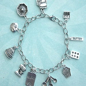 Baker&#39;s Bettelarmband-Tibetsilber, Themenarmband, Bäckerschmuck