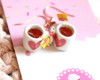 Heart's Day Tea Time Dangle Earrings