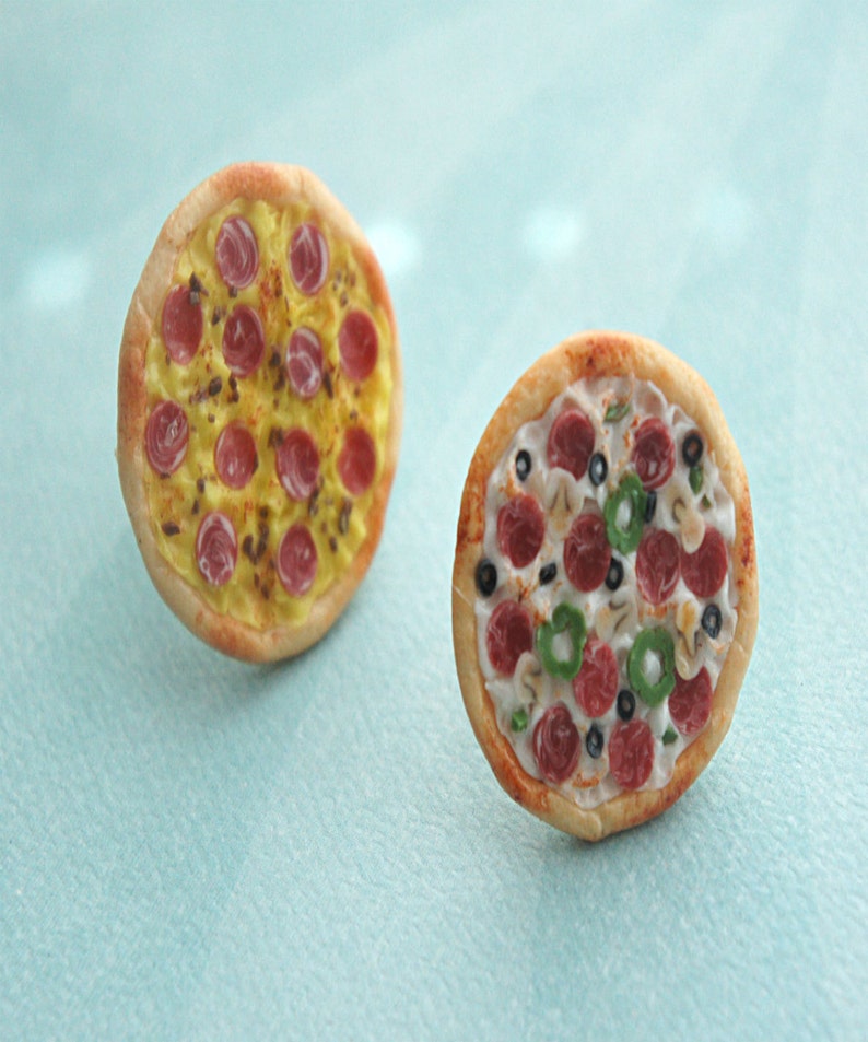 Pizza Ring Miniature Food Jewelry Pizza Jewelry Supreme - Etsy