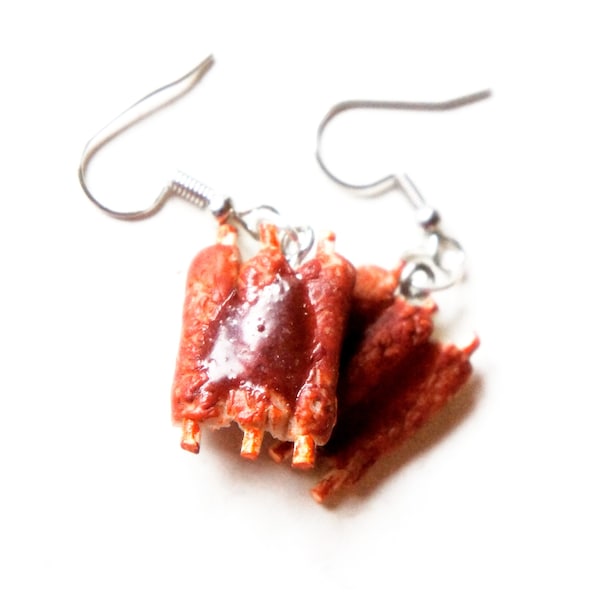 Barbeque Ribs Dangle Earrings