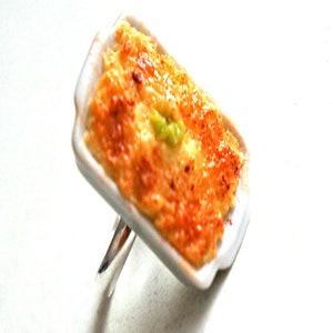 Lasagna Pasta Ring- food jewelry, miniature food