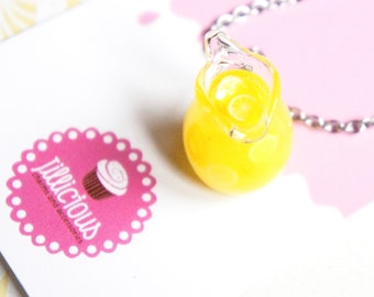 Lemonade Necklace- miniature food jewelry