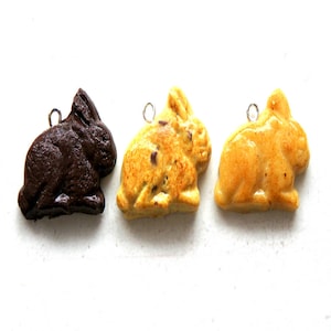 Bunny Cookie Necklace- miniature food, food jewelry