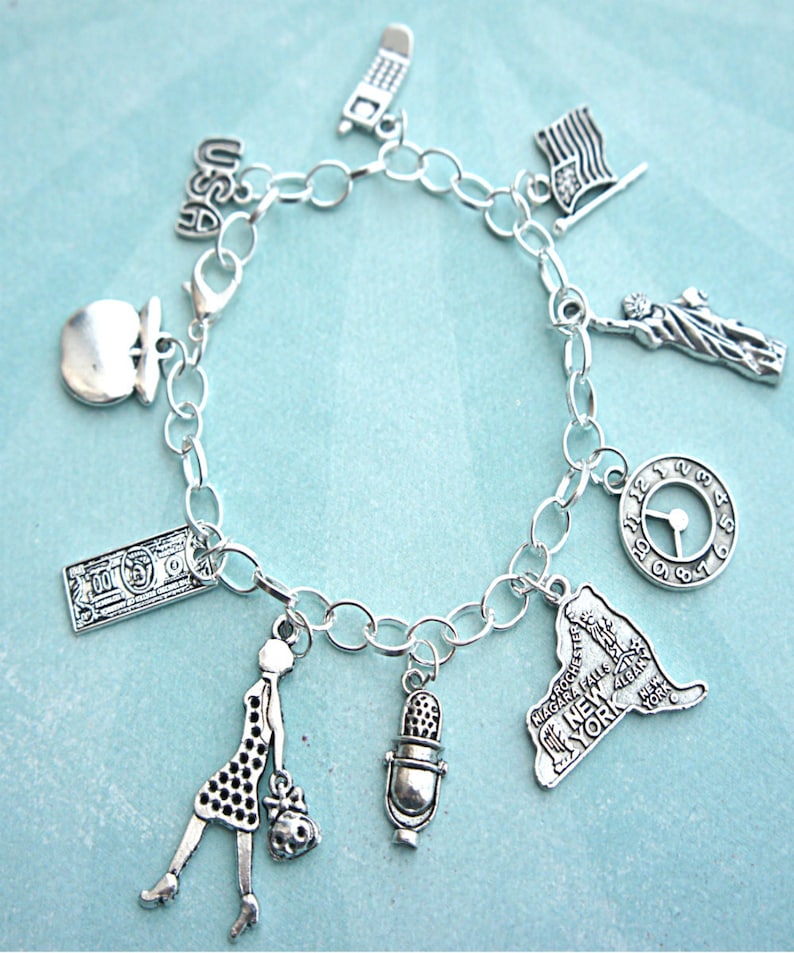 New yorker charm braceletnew york city charm bracelet Etsy