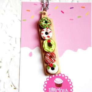Christmas Inspired Donuts Sampler Necklace