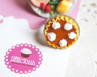 Pumpkin Pie Ring-food ring, food jewelry, miniature food