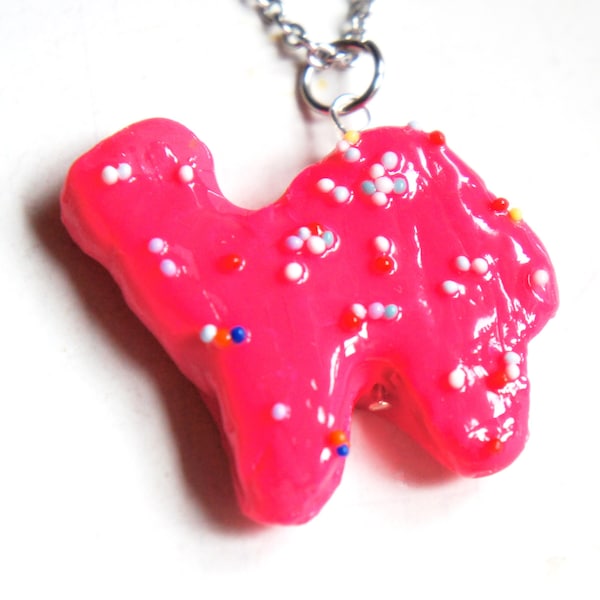 Circus Animal Cookie Necklace- miniature food jewelry, cracker necklace