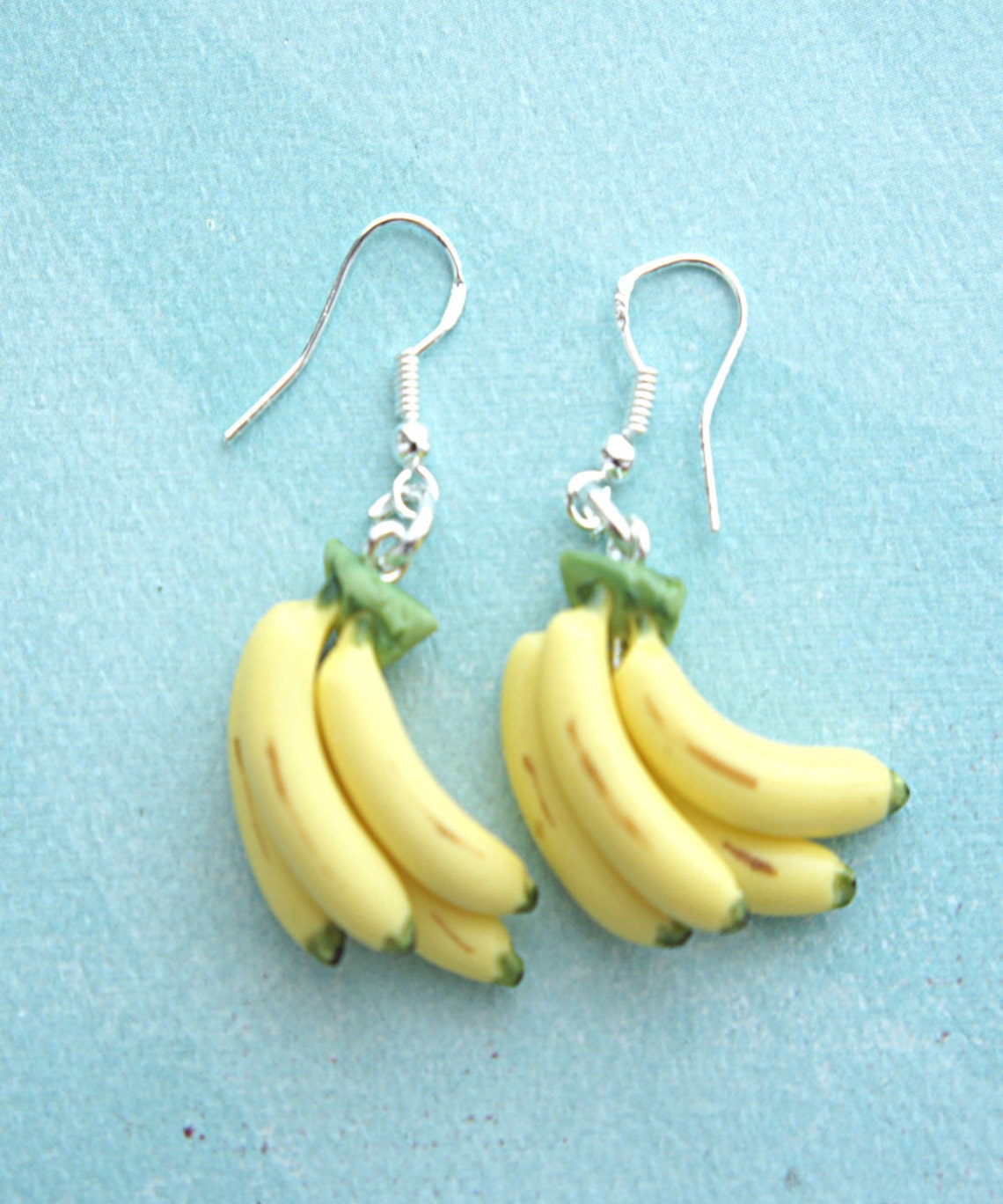 Banana Bunch Earrings Food Jewelry Fruit Earrings Tropical Etsy
