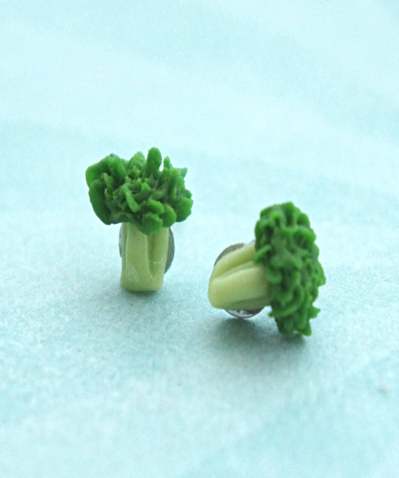Broccoli Stud Earrings Miniature Food Jewelry Vegetable Etsy