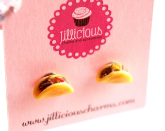Aretes de tacos: joyería de comida, aretes de comida en miniatura, comida mexicana