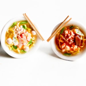 Noodle Soup Ring- miniature food jewelry, noodles ring, soup ring