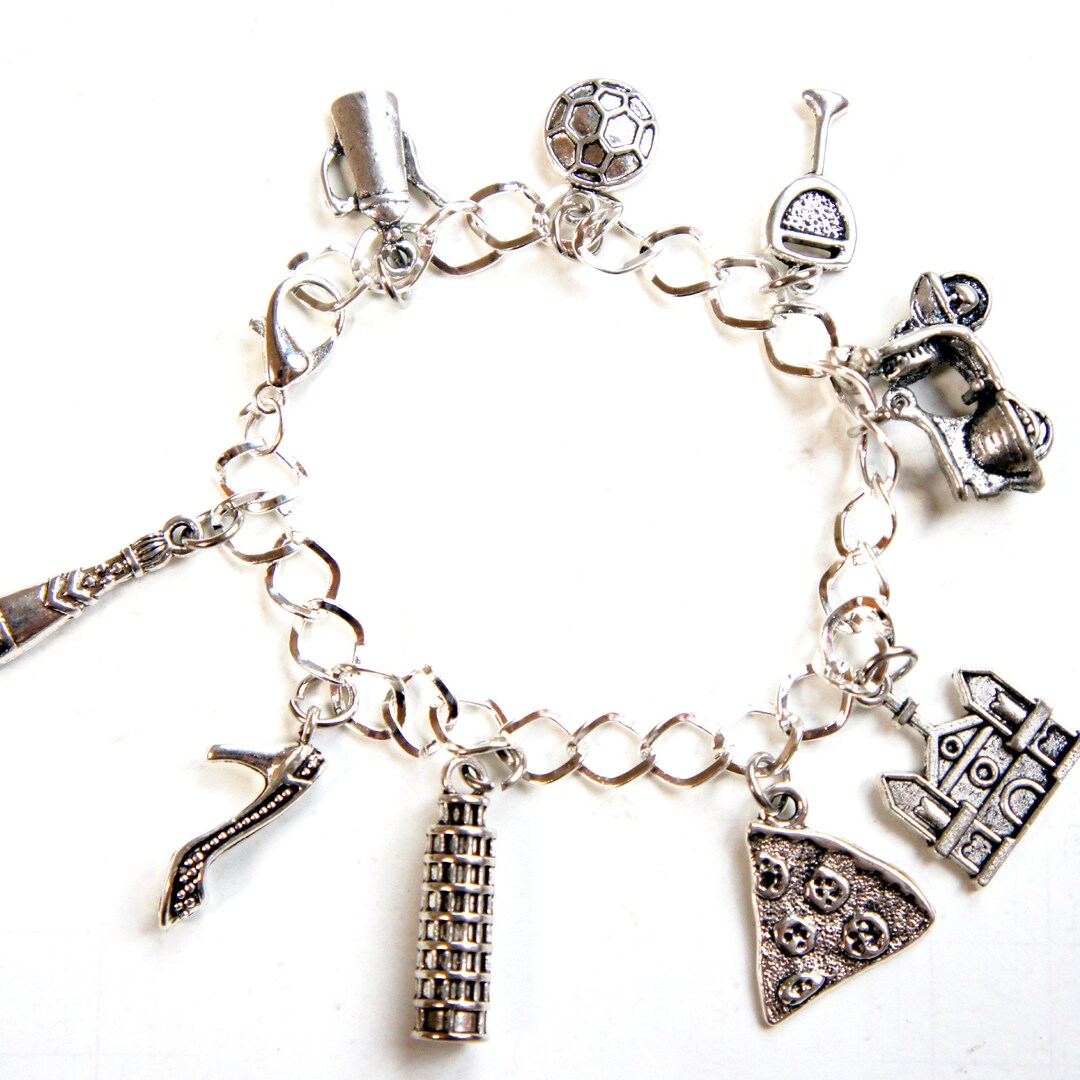 Everything Italian Charm Bracelet Italy Charm Bracelet Etsy