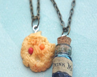 Eat Me and Drink Me Friendship necklace