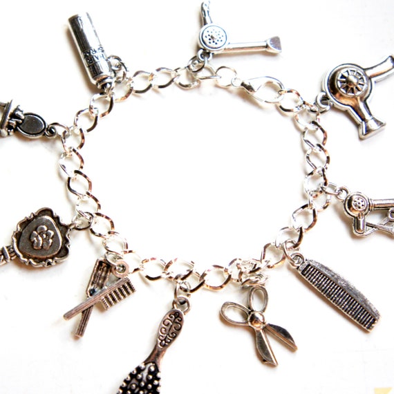 Hair stylist charm bracelet sale