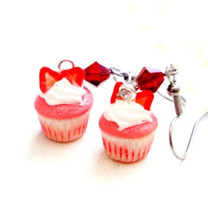 Red Velvet Cupcakes Dangle Earrings