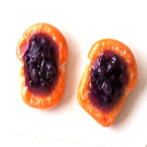 Jelly Toasts Earrings-food jewelry, miniature food earrings